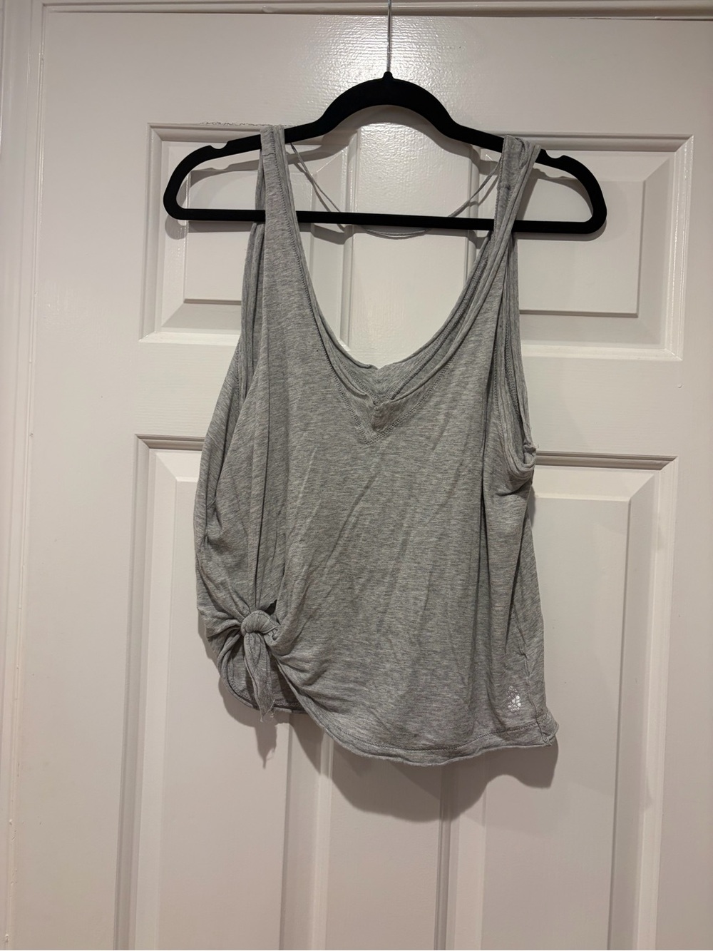 Free People Light Gray Knot Side Tank Top